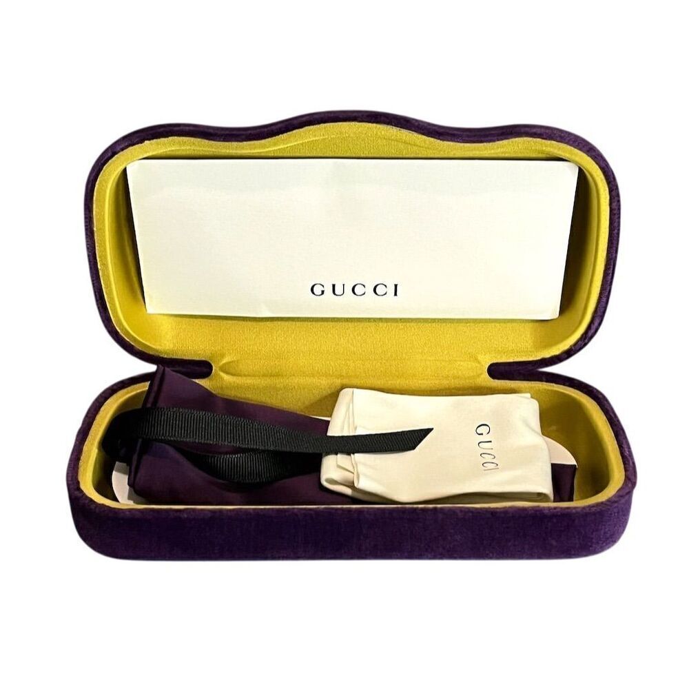 Authentic GUCCI GG1022S Women's Square Brown Plum Sunglasses Luxury Summer - Picture 12 of 13